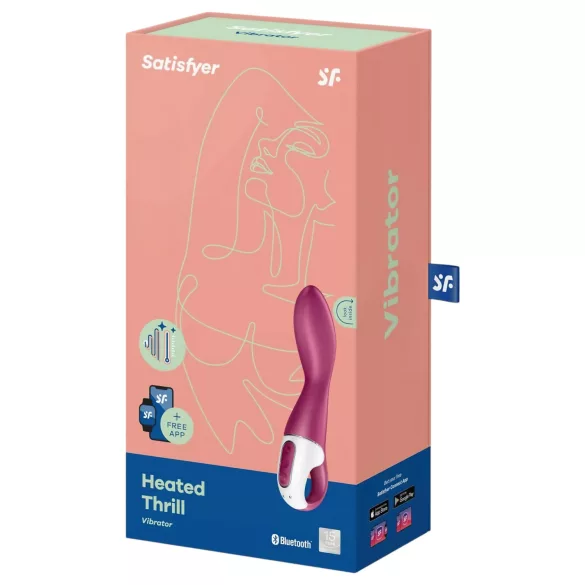 Satisfyer Heated Thrill - Vibrador calefactable con control por app (rojo)