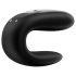 Satisfyer Double Fun - vibrador para parejas inteligente e impermeable (negro)