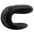 Satisfyer Double Fun - vibrador para parejas con control por app (negro)