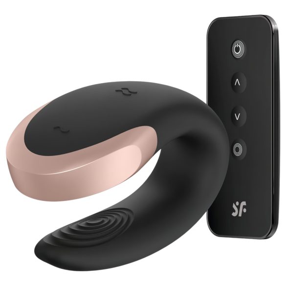 Satisfyer Double Love - Elegante vibrador dual con control remoto (negro)