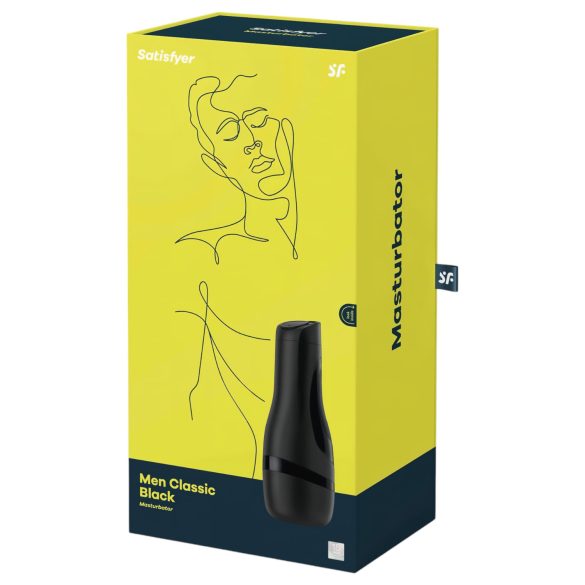 Satisfyer Men Classic - masturbador masculino manual con succión - negro
