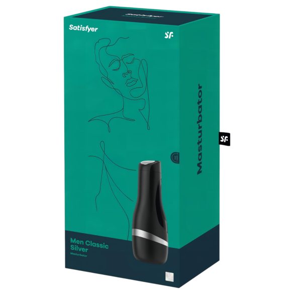 Satisfyer Men Classic - masturbador manual con succión - plateado