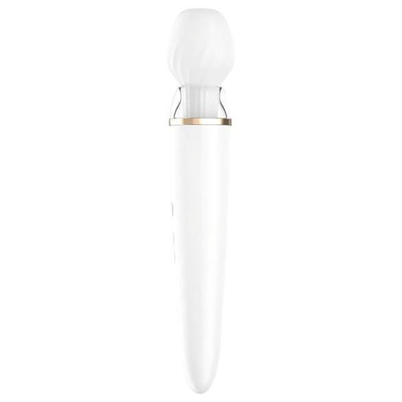 Satisfyer Double Wand-er - Vibrador masajeador inteligente (blanco)