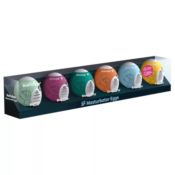 Satisfyer - huevo masturbador para hombre - set de 6 unidades
