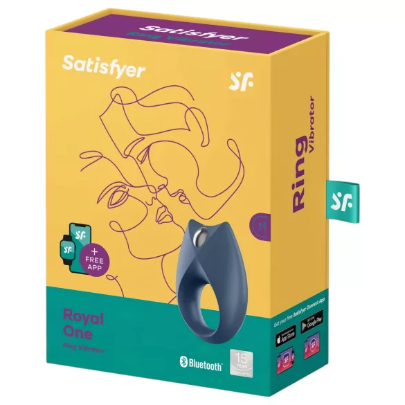 Satisfyer Royal One - Anillo vibrador para el pene con control por aplicación, para hombres (azul)