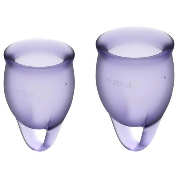 Satisfyer Feel Confident - Set de copas menstruales (lila)