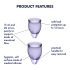 Satisfyer Feel Confident - Set de copas menstruales (lila)