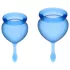 Satisfyer Feel Good - juego de copas menstruales de silicona (azul, 2 uds.)