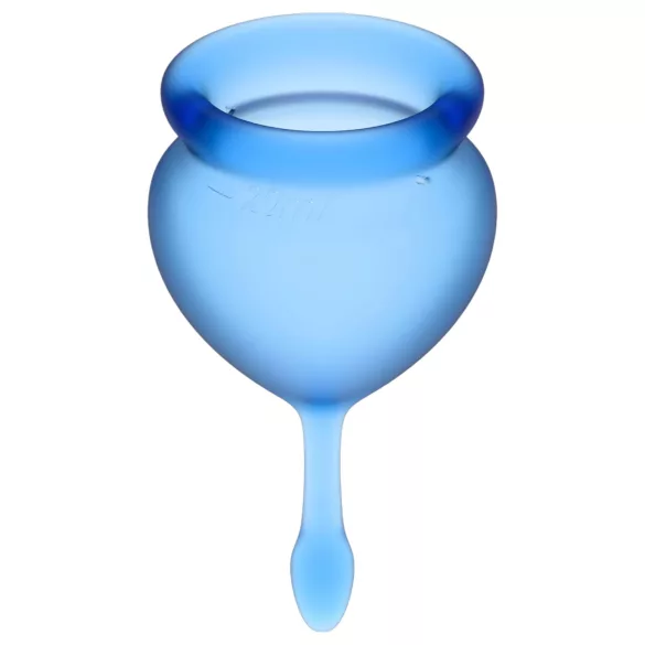Satisfyer Feel Good - juego de copas menstruales de silicona (azul, 2 uds.)
