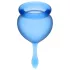 Satisfyer Feel Good - juego de copas menstruales de silicona (azul, 2 uds.)