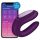Satisfyer Double Joy - vibrador para parejas inteligente y resistente al agua (morado)