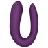 Satisfyer Double Joy - vibrador para parejas inteligente y resistente al agua (morado)