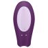 Satisfyer Double Joy - vibrador para parejas inteligente y resistente al agua (morado)
