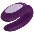 Satisfyer Double Joy - vibrador para parejas inteligente y resistente al agua (morado)
