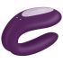 Satisfyer Double Joy - vibrador para parejas inteligente y resistente al agua (morado)