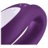 Satisfyer Double Joy - vibrador para parejas inteligente y resistente al agua (morado)