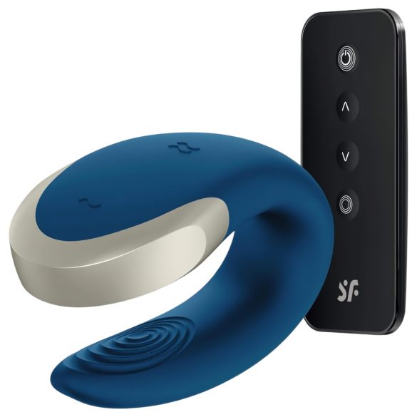 Satisfyer Double Love - vibrador inteligente para parejas (azul)