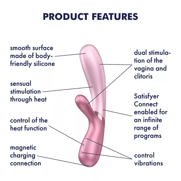 Satisfyer Hot Lover - vibrador inteligente - silicona rosa