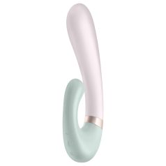  Satisfyer Heat Wave - vibrador con calor y brazo flexible - silicona menta