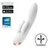 Satisfyer Double Flex - vibrador con brazo para el clítoris controlado por aplicación (blanco)