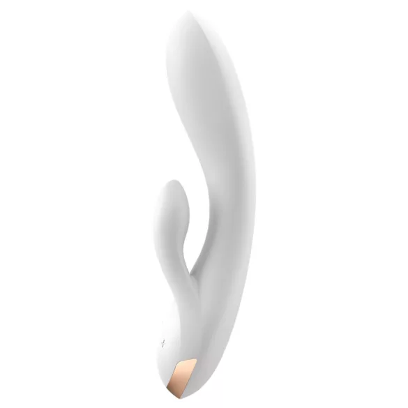 Satisfyer Double Flex - vibrador con brazo para el clítoris controlado por aplicación (blanco)