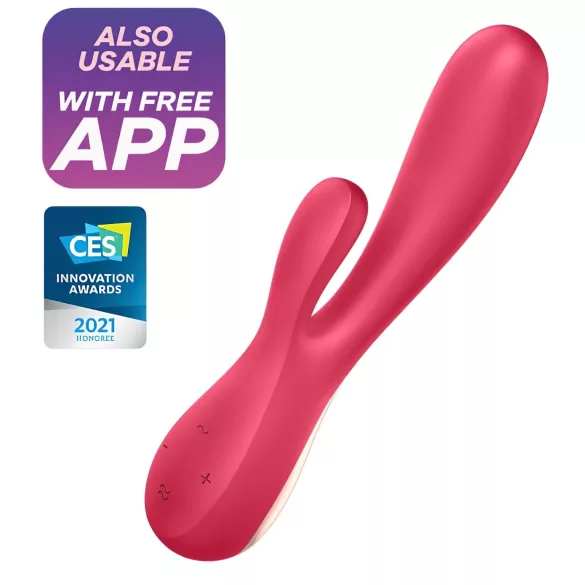 Satisfyer Mono Flex - vibrador inteligente impermeable - silicona - rojo