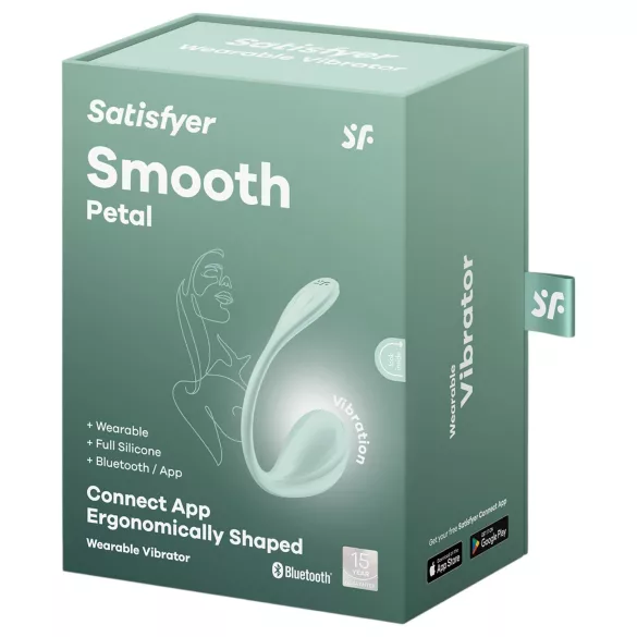 Satisfyer Smooth Petal - Huevo vibrador con control por app (verde)