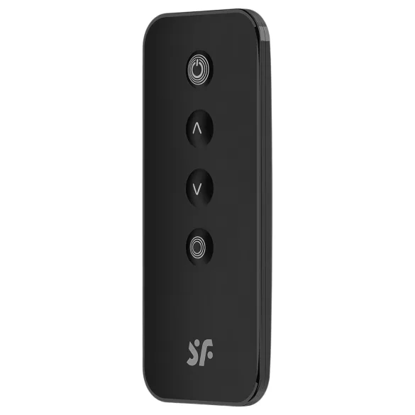 Satisfyer Ribbed Petal - huevo vibrador con control remoto - silicona negra