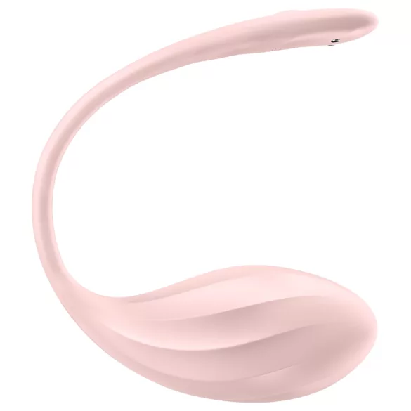 Satisfyer - huevo vibrador con control remoto - textura acanalada - rosa