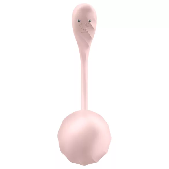 Satisfyer - huevo vibrador con control remoto - textura acanalada - rosa
