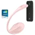 Satisfyer - huevo vibrador con control remoto - textura acanalada - rosa