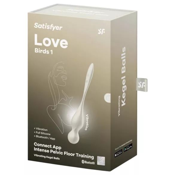 Satisfyer Love Birds 1 - Bola china vibradora con control por app (blanca)