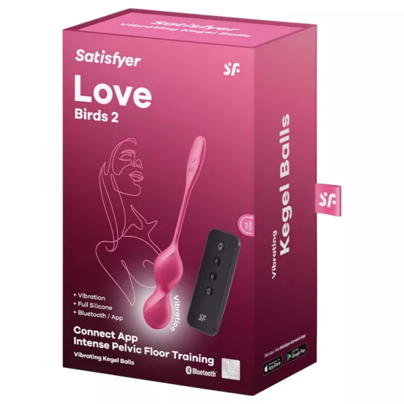 Satisfyer Love Birds 2 - Bola vaginal tipo geisha con vibración controlada por app (rosa)