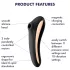 Satisfyer Dual Kiss - vibrador vaginal y de clítoris recargable - negro
