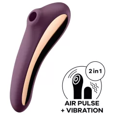   Satisfyer Dual Kiss - Vibrador 2 en 1 vaginal y clitorial - silicona lila