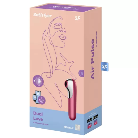 Satisfyer Dual Love - vibrador vaginal y de clítoris - recargable - rojo