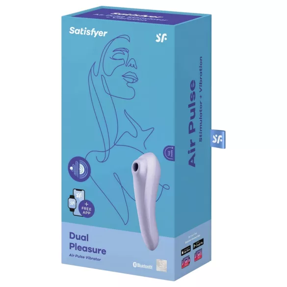 Satisfyer Dual Pleasure - succionador y vibrador 2 en 1 - silicona lila