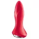 Satisfyer Rotator Plug 1 - plug anal con cuentas vibrador (rojo)