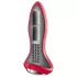 Satisfyer - plug anal vibrador con texturas - silicona roja