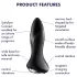 Satisfyer - plug anal vibrador con bolas - silicona negra