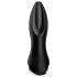 Satisfyer - plug anal vibrador rotatorio con perlas - silicona negra