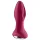 Satisfyer - Plug anal rotador recargable con perlas - silicona roja