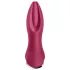 Satisfyer - Plug anal rotador recargable con perlas - silicona roja