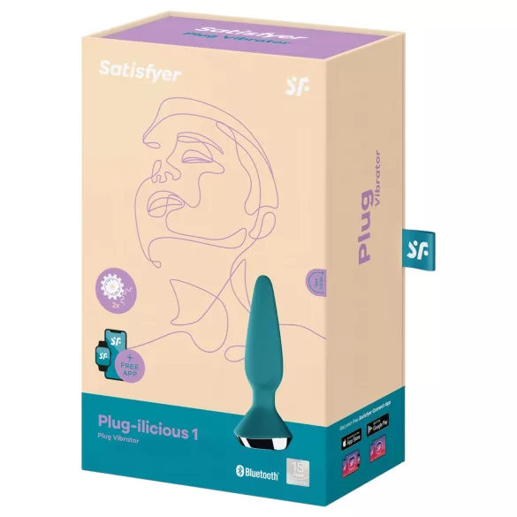Satisfyer Plug-ilicious 1 - Vibrador anal controlado por app (verde)