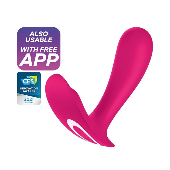 Satisfyer Top Secret - vibrador doble motor inteligente - silicona rosa