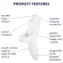 Satisfyer Bold Lover - vibrador para dedo recargable impermeable blanco