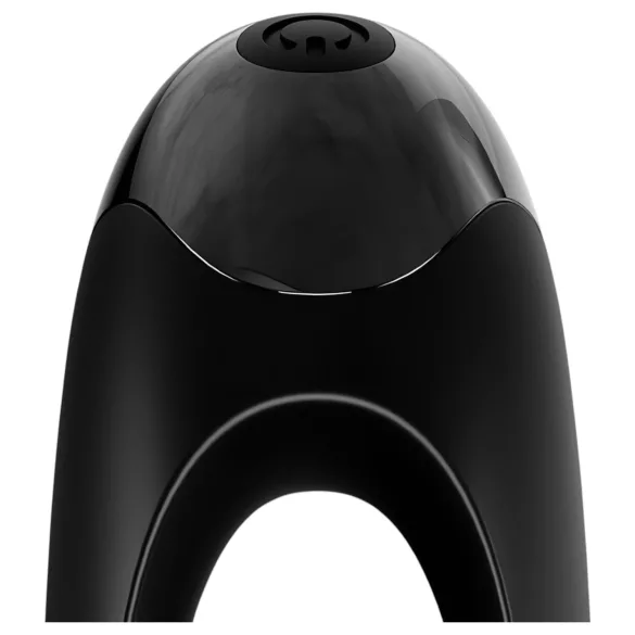 Satisfyer Candy Cane - vibrador doble recargable impermeable silicona negro