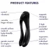 Satisfyer Candy Cane - vibrador doble recargable impermeable silicona negro