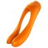 Satisfyer Candy Cane - vibrador recargable impermeable doble - color naranja