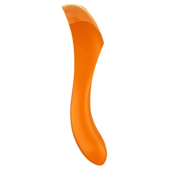 Satisfyer Candy Cane - vibrador recargable impermeable doble - color naranja